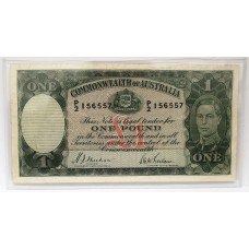 AUSTRALIA 1938 . ONE 1 POUND BANKNOTE . VERY SCARCE